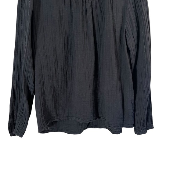 XIRENA Crewneck Cotton Gauze Long Sleeve Blouse Top - Picture 5 of 9